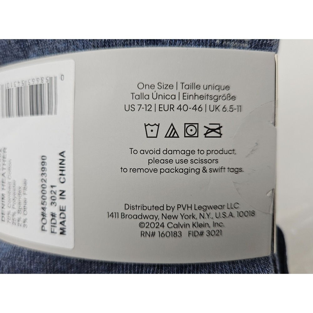 Calvin Klein Men's Cotton Crew Socks, TWO 4-PACKS, Sz 7-12, Denim‎ Blue, NEW! - Picture 9 of 10